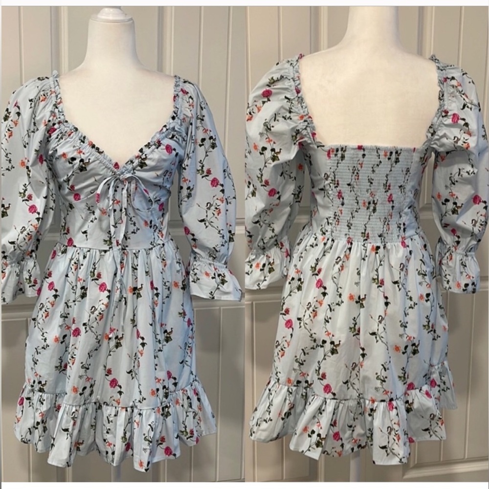 Hill House Samantha Dress Pond Floral Poplin